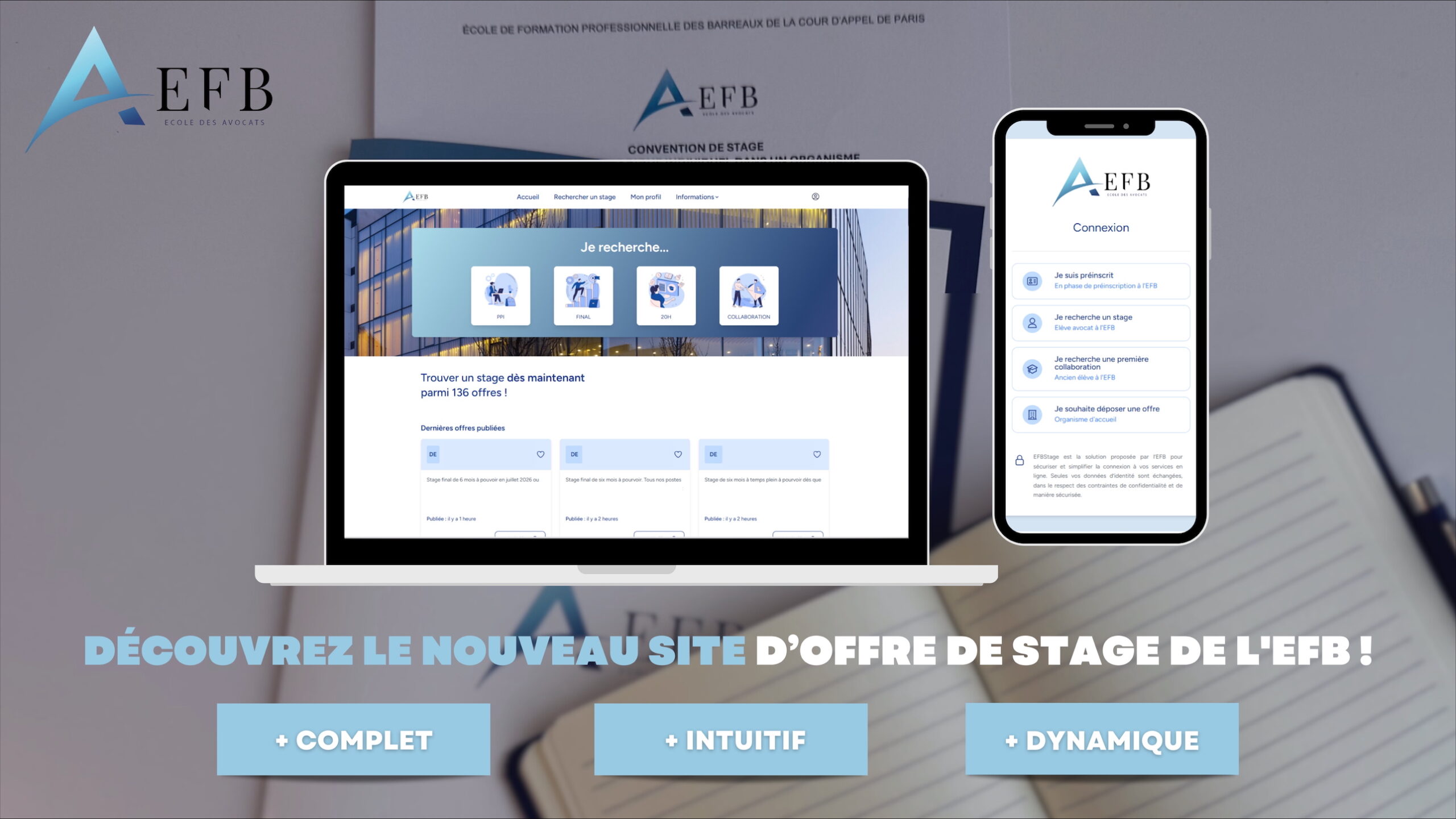 Le nouveau site offres de stages de l’EFB est en ligne ! - efb.fr