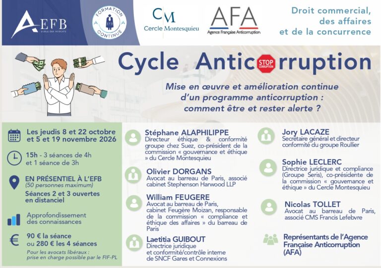 CYCLE Anticorruption (en partenariat avec l’AFA et le Cercle ...